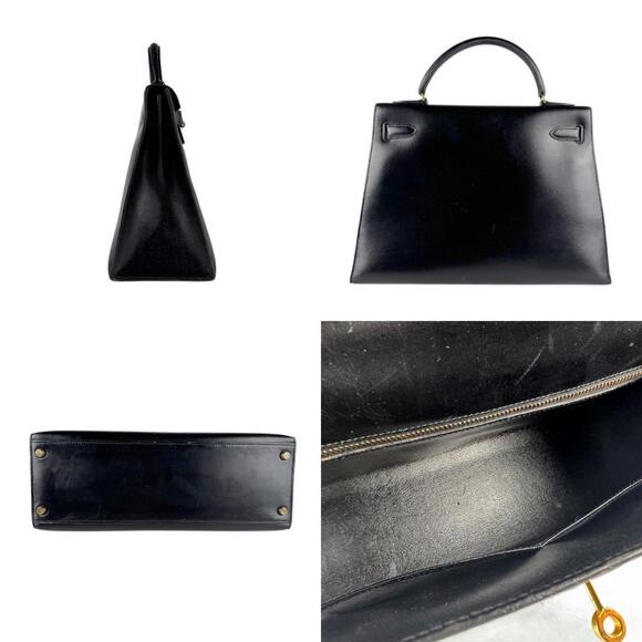 Hermes Hermès Kelly 32 Handbag Shoulder Bag with External Stitching, Box Calf... - Picture 2 of 5